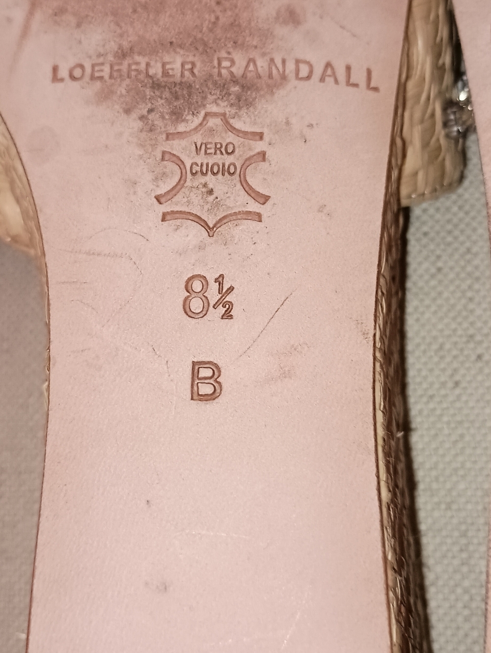 Loeffler Randal Twilly Wedge Slides Natural Straw Raffia Size 8.5 - Picture 8 of 13